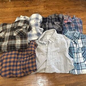 Men's Casual Plaid and Solid Shirts Collection